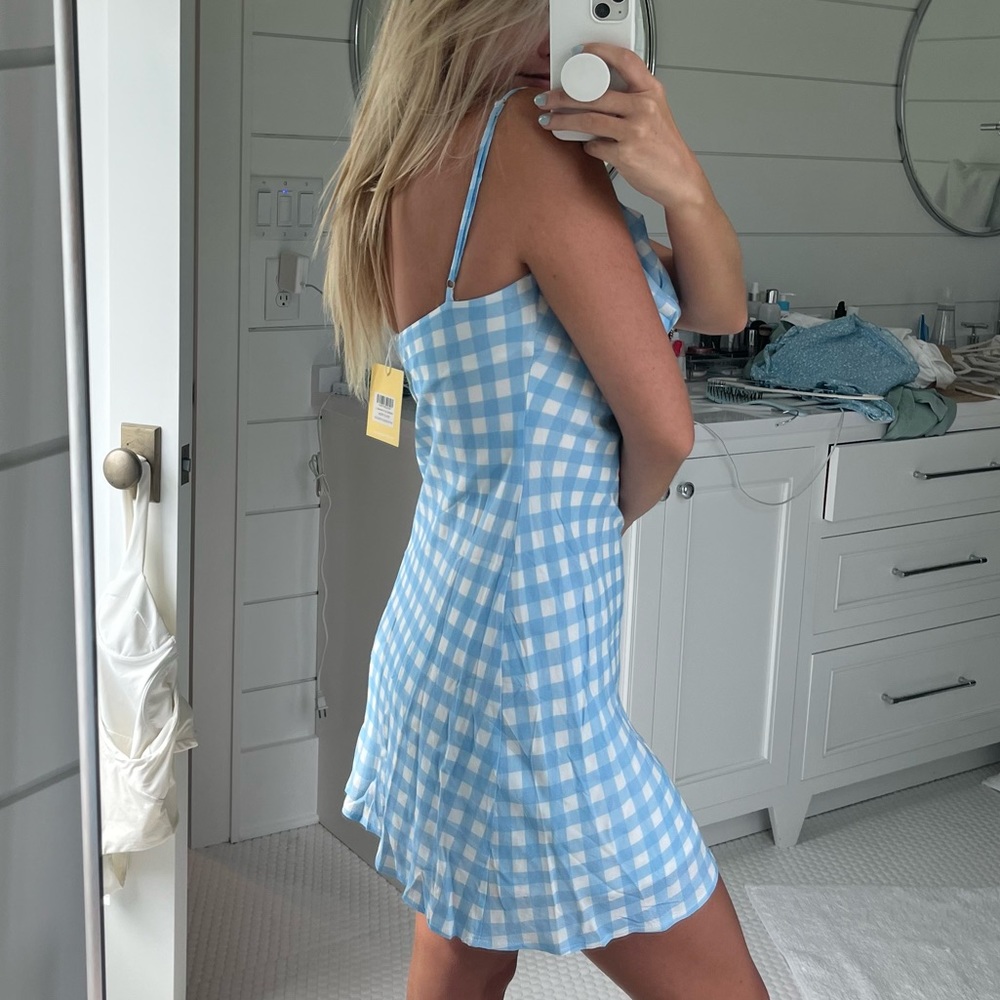Blue Gingham Dress - Picture 2 of 3